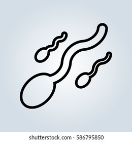 Sperm cells / spermatozoon flat icon