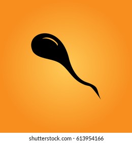 Sperm cells / spermatozoon flat icon for apps and websites