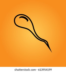 Sperm cells / spermatozoon flat icon for apps and websites