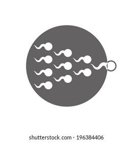 Sperm cells vector icon isolated.