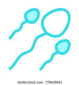 sperm colour line icon 