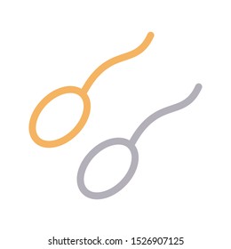 sperm colour line vector icon