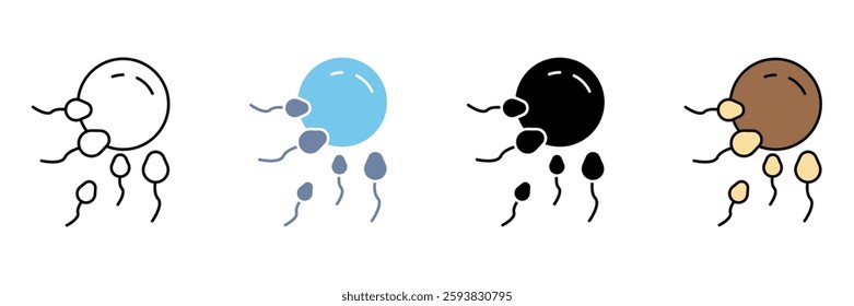 sperm concept line icon. Simple element illustration.