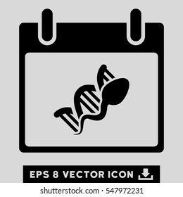 Sperm DNA Replication Calendar Day icon. Vector EPS illustration style is flat iconic symbol, black color.