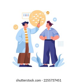 Donación de esperma o imagen vectorial de donante de semen