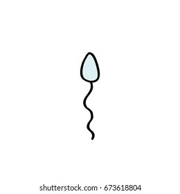sperm doodle icon