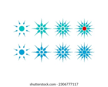 Ilustración vectorial del logotipo de esperma y óvulos