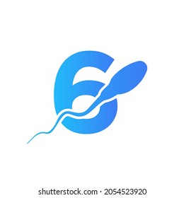 Sperm, Logotipo De Célula De Huevos En La Plantilla Carta 6. Logo médico del Sperm Bank. Icono del vector del logotipo de esperma
