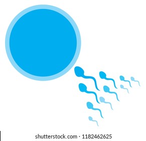 Sperm and egg cell vector illustration