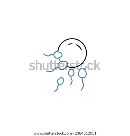 Sperm and egg concept line icon. Simple element illustration. Sperm and egg concept outline symbol design.