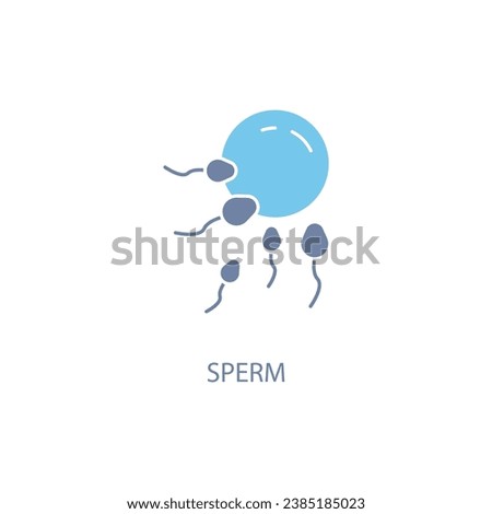 Sperm and egg concept line icon. Simple element illustration. Sperm and egg concept outline symbol design.