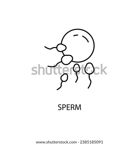 Sperm and egg concept line icon. Simple element illustration. Sperm and egg concept outline symbol design.