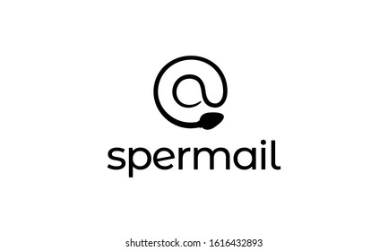 Sperm Egg with at Email Logo Design Inspiration
