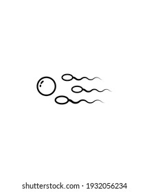 esperma con icono de huevo,icono de mejor línea vector.