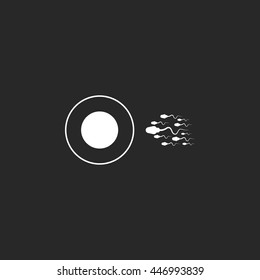 Sperm and Egg sign simple icon on background
