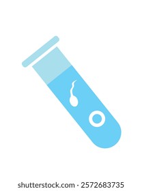 Sperm and egg in vitro as in vitro fertilization concept, simple isolated vector stock illustration with IVF