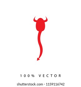 Sperm evil icon ilustration logo design