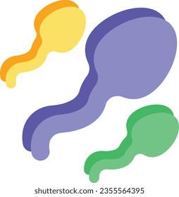 estilo de diseño de icono plano de esperma 