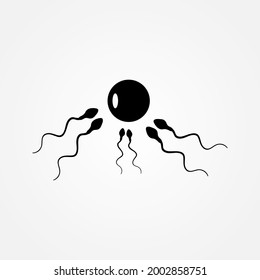 Icono de esperma. Signo de celda esperma. ilustración vectorial