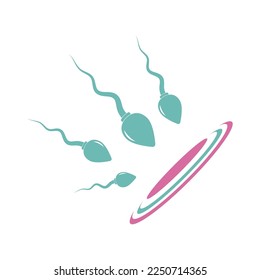 Sperm icon design illustration template