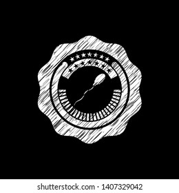 sperm icon drawn with chalkboard texture