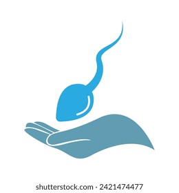 Ilustración de diseño plano de icono de esperma