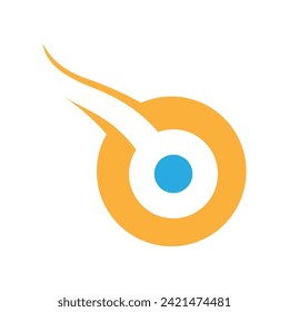 Sperm icon flat design illustration