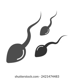 Sperm icon flat design illustration