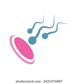 Sperm icon flat design illustration