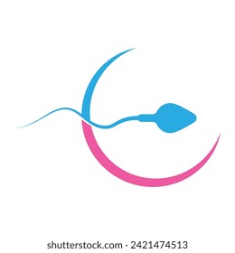Ilustración de diseño plano de icono de esperma