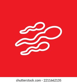 Icono de esperma, plantilla de recursos gráficos, ilustración vectorial.