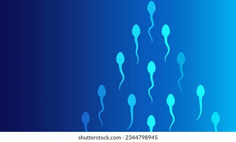 Sperm icon. human sperm cells