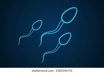 Sperm icon. human sperm cells