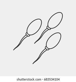 Sperm icon illustration isolated vector sign symbol