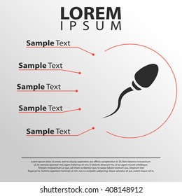 sperm icon. infographics template
