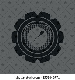 sperm icon inside black badge