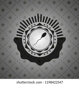 sperm icon inside black emblem. Vintage.