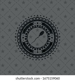 icono de esperma dentro del emblema negro. Vintage.