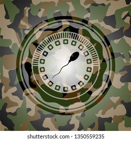 sperm icon inside camo emblem
