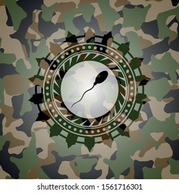 sperm icon inside camo texture