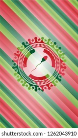sperm icon inside christmas emblem.