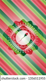 sperm icon inside christmas style emblem.