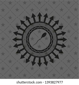 sperm icon inside dark emblem. Retro