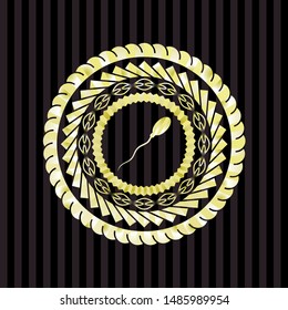 sperm icon inside gold badge
