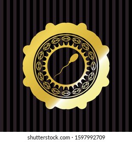 sperm icon inside golden emblem