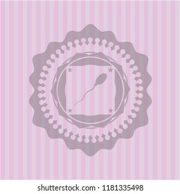 sperm icon inside pink icon or emblem