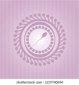 sperm icon inside pink icon or emblem