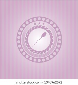 sperm icon inside pink icon or emblem