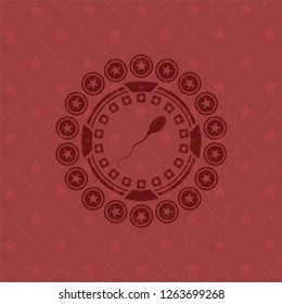 sperm icon inside red emblem