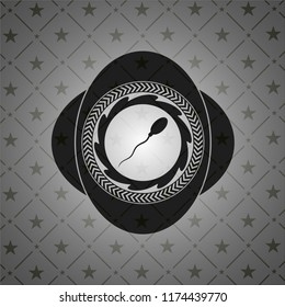 sperm icon inside retro style black emblem